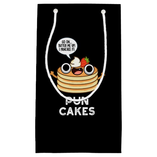 Petit Sac Cadeau Puncakes Drôle Pancake Pun Dark BG (Devant)
