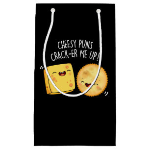 Petit Sac Cadeau Puns Cheesy Crack Me Up Funny Pun Fromage Dark B