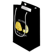Petit Sac Cadeau Puns Cheesy Mac Me So Happy Funny Food Pun Dark BG (Devant Angle)