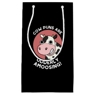 Petit Sac Cadeau Puns de vache Udderly Amooing Funny Animal Pun Dar