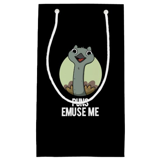 Petit Sac Cadeau Puns Emuse Me Drôle Emu Pun Dark BG (Devant)