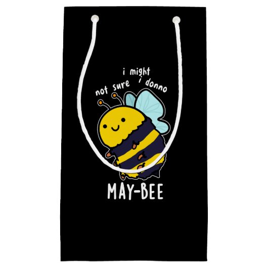Petit Sac Cadeau Putain d'abeilles Funny Insect Bee Pun Dark BG (Devant)