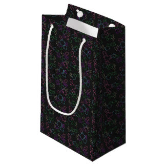 Petit Sac Cadeau Puzzles - Contour été Fond noir