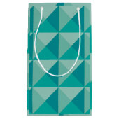 Petit Sac Cadeau Pyramides Turquoise (Devant)