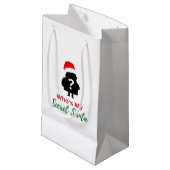 Petit Sac Cadeau Qui est My Secret Père Noël (Devant Angle)