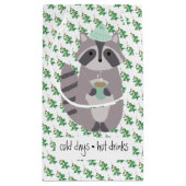 Petit Sac Cadeau Racoon With A Hot Drink (Dos)