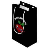 Petit Sac Cadeau Radish-ing Funny Veggie Radish Pun Radish Dark BG (Devant Angle)
