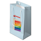 Petit Sac Cadeau Rainbow Cake Joyeux anniversaire Faire un voeu (Devant Angle)