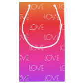 Petit Sac Cadeau Rainbow Gradient Love Texte personnalisé (Dos)