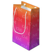 Petit Sac Cadeau Rainbow Gradient Love Texte personnalisé (Dos Angle)