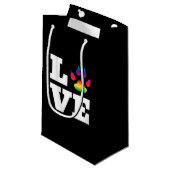 Petit Sac Cadeau Rainbow paw (Devant Angle)