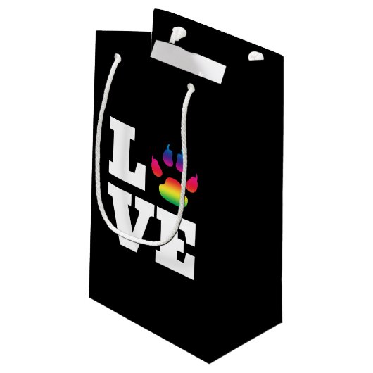 Petit Sac Cadeau Rainbow paw (Dos Angle)
