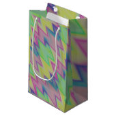 Petit Sac Cadeau Rainbow Zigzags (Devant Angle)