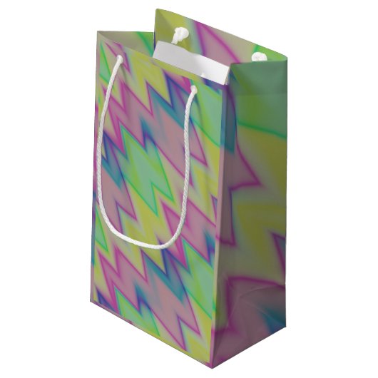 Petit Sac Cadeau Rainbow Zigzags (Dos Angle)
