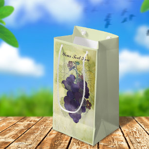 Petit Sac Cadeau Raisins rustiques personnalisés