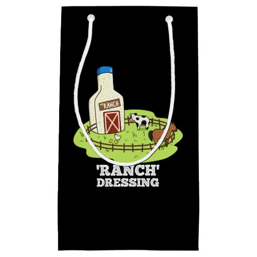 Petit Sac Cadeau Ranch Dressing Funny Food Pun Dark BG (Devant)