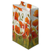 Petit Sac Cadeau Rangées de pavots I (Devant Angle)