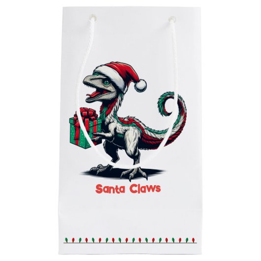 Petit Sac Cadeau rapace de Noël Santa hat (Devant)