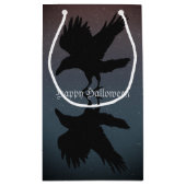 Petit Sac Cadeau Ravens Birds Night Starry Sky Grunge (Dos)