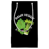 Petit Sac Cadeau Rawer Veggie Funny Food Pun Dark BG (Devant)