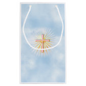 Petit Sac Cadeau Rayons de lumière de la Croix Religieuse (Dos)