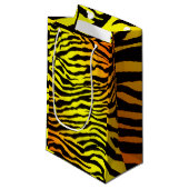 Petit Sac Cadeau Rayures de tigre (Devant Angle)