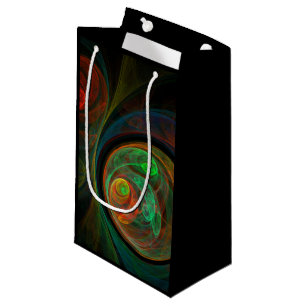 Petit Sac Cadeau Reborn Green Art Abstrait
