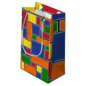 Petit Sac Cadeau Rectangles colorées (Dos Angle)