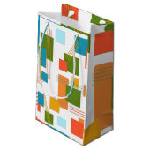 Petit Sac Cadeau Rectangles et lignes Abstraites (Dos Angle)