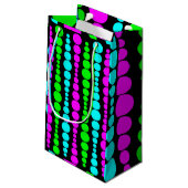 Petit Sac Cadeau Rectangles Modernes Néon (Dos Angle)