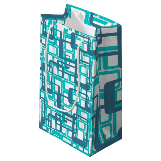 Petit Sac Cadeau Rectangles modernes ouvertes du milieu du siècle (Devant Angle)