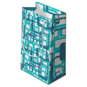 Petit Sac Cadeau Rectangles modernes ouvertes du milieu du siècle (Dos Angle)