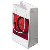 Petit Sac Cadeau Red 70 Dix Anniversaire (Dos Angle)