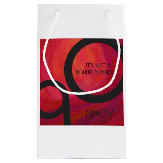 Petit Sac Cadeau Red 90 Dix Anniversaire (Dos)
