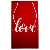 Petit Sac Cadeau Red Black Gradient Embossé XOXO Amour manuscrit (Dos)