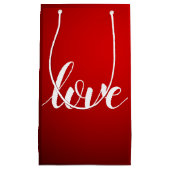 Petit Sac Cadeau Red Black Gradient Embossé XOXO Amour manuscrit (Devant)