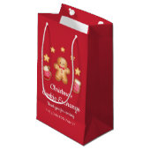 Petit Sac Cadeau Red Christmas Cookie Exchange Cute Gingerbread Hom (Devant Angle)