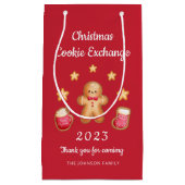 Petit Sac Cadeau Red Cute Gingerbread Man Christmas Cookie Exchange (Devant)
