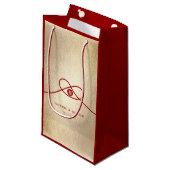 Petit Sac Cadeau Red Knot Union Double Bonheur Mariage chinois (Devant Angle)