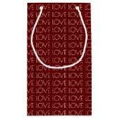 Petit Sac Cadeau Red Love Typographie Saint Valentin (Dos)