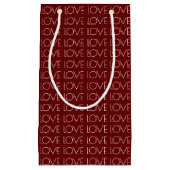 Petit Sac Cadeau Red Love Typographie Saint Valentin (Devant)
