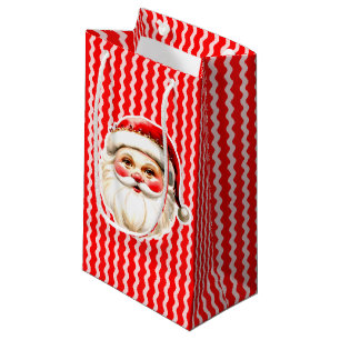 Petit Sac Cadeau Red Retro Santa Claus Red Ric Rac Noël