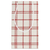 Petit Sac Cadeau Red Snow Trail Christmas Plaid (Devant)