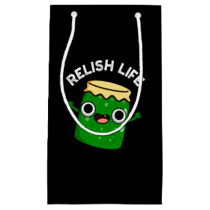 Petit Sac Cadeau Relish Life Funny Food Pun Dark BG