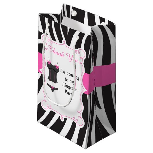 Petit Sac Cadeau Remerciement de fête de lingerie (Devant Angle)