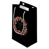 Petit Sac Cadeau Remerciement de Noël / Fêtes de fin d'année Baie R (Devant Angle)