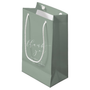 Petit Sac Cadeau Remerciement Minimaliste Classique de Fête de Fian