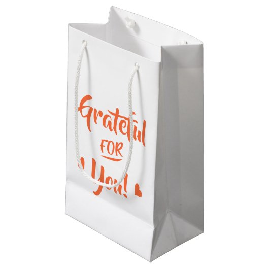 Petit Sac Cadeau Remerciements pour vous Citation d'action de grâce (Devant Angle)