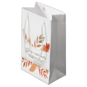 Petit Sac Cadeau Remerciez Fall Leaves Thankgiving (Devant Angle)