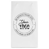 Petit Sac Cadeau Remplacement et personnalisation faciles du logo | (Dos)